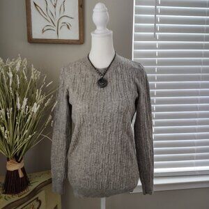 Banana Republic - Cable Knit - Long Sleeve - Sweater- Heather Grey - Small